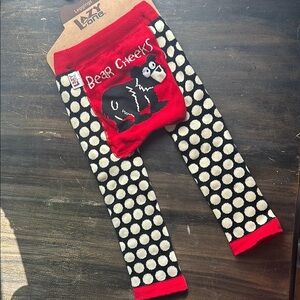 Lazy One Bear Cheeks Polka Dot Toddler Leggings